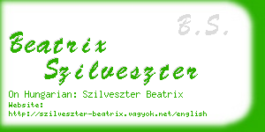 beatrix szilveszter business card